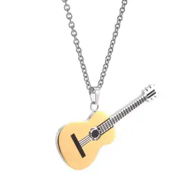 Wholesale Hip Hop Guitar Pendant Necklace – 18K Gold Plated Stainless Steel Men’s Jewelry Factory Price - Jewelryto