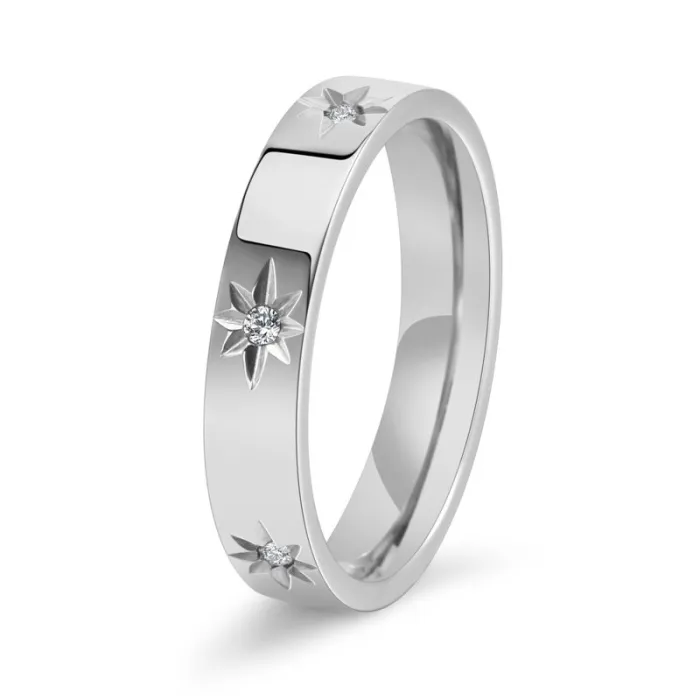 Wholesale 18K Gold Plated Sunflower Ring – Stainless Steel Women’s Jewelry with Pave Stones Factory Price