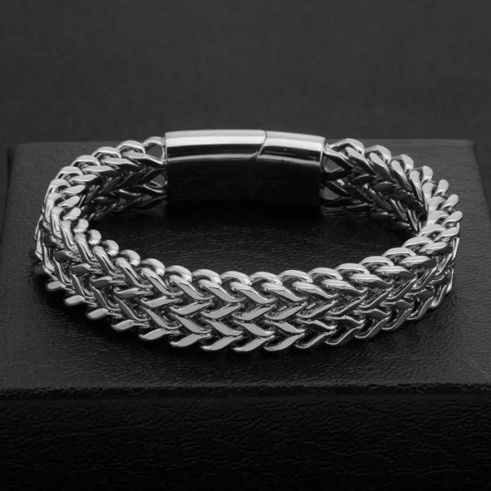 Wholesale Double Layer Stainless Steel Bracelet – Men’s Fashion Jewelry Hand Chain Factory Price