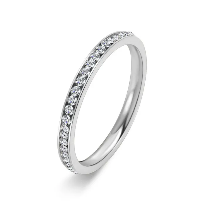 Wholesale Stainless Steel Zircon Ring – Women’s Gold Full Star Trendy Jewelry Factory Price