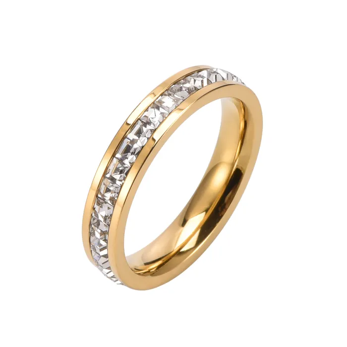 Wholesale Rose Gold Stainless Steel Ring – Minimalist Full Star Design Couple Jewelry Factory Price