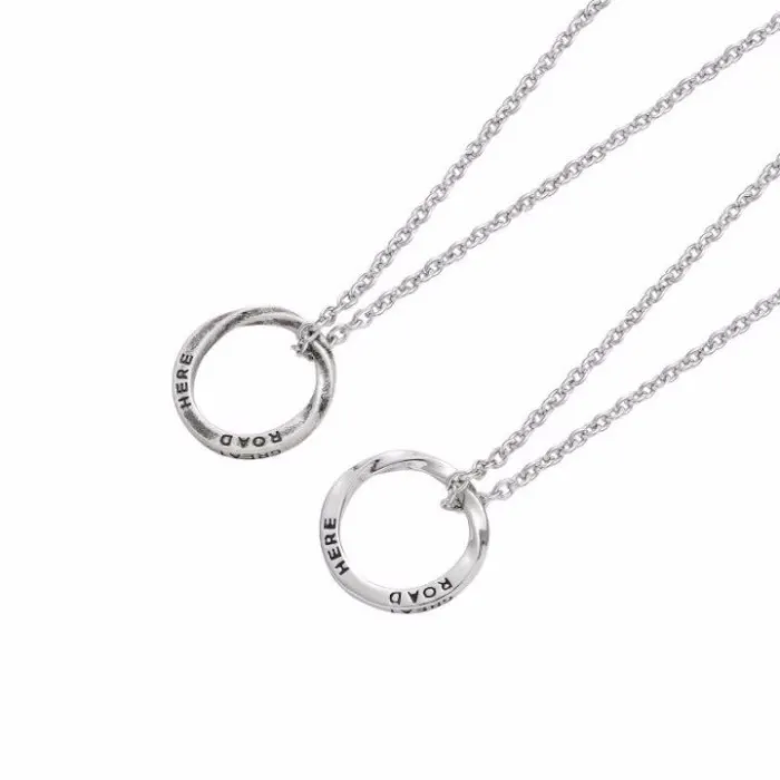 Wholesale Mobius Ring Pendant Necklace – Stainless Steel Twisted Circle Hip Hop Jewelry for Men Factory Price