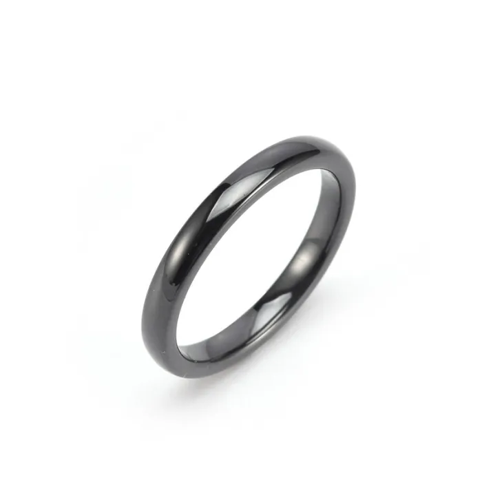 Wholesale 3mm Ceramic Ring – Minimalist Polished Band for Men & Women Simple Jewelry Factory Price