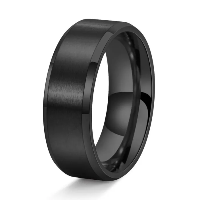 Wholesale Matte Stainless Steel Ring – Men’s Fashion Titanium Steel Band Ins Style Jewelry Factory Price