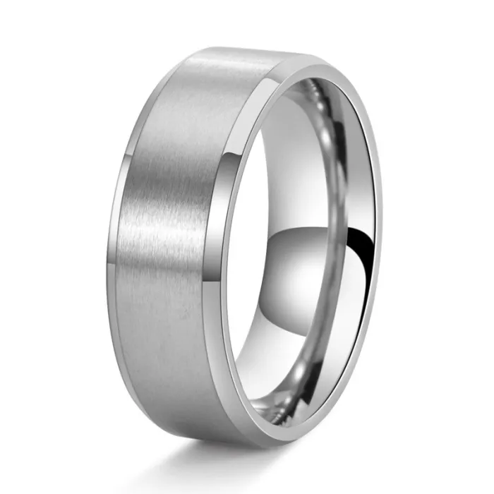 Wholesale Matte Stainless Steel Ring – Men’s Fashion Titanium Steel Band Ins Style Jewelry Factory Price