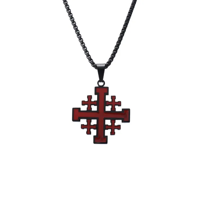 Wholesale Cross Pendant Necklace – Stainless Steel Hip Hop Religious Jewelry for Men Factory Price