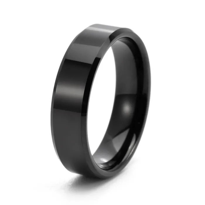 Wholesale Tungsten Carbide Ring – Double Beveled Edge Scratch Resistant Band for Men & Women Factory Price