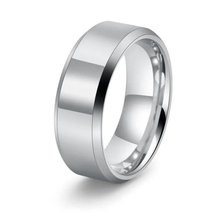 Wholesale Tungsten Carbide Ring – Double Beveled Edge Scratch Resistant Band for Men & Women Factory Price
