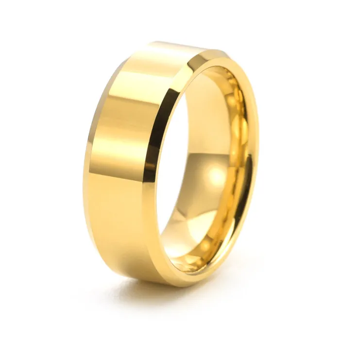 Wholesale Tungsten Carbide Ring – Double Beveled Edge Scratch Resistant Band for Men & Women Factory Price