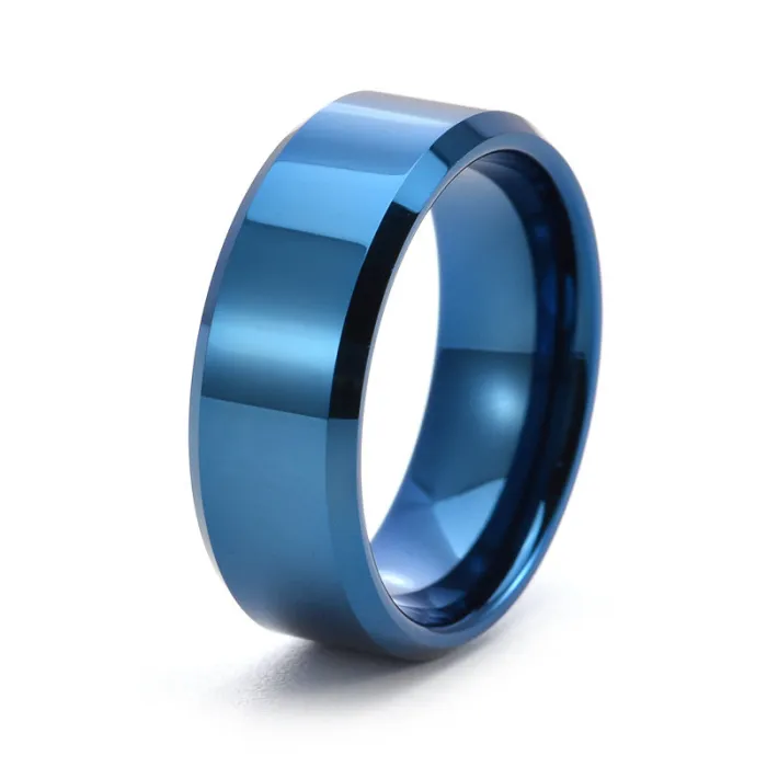 Wholesale Tungsten Carbide Ring – Double Beveled Edge Scratch Resistant Band for Men & Women Factory Price