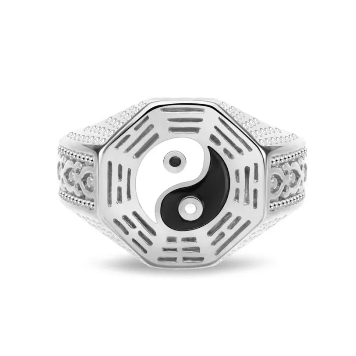 Wholesale Yin Yang Bagua Ring – Chinese Style Stainless Steel Unisex Band for Men Factory Price