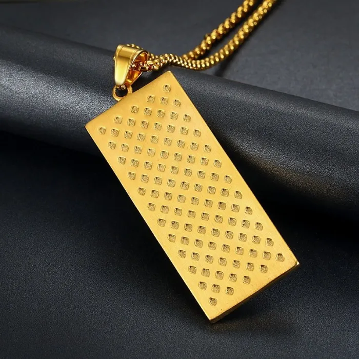 Wholesale Gold Plated Titanium Steel Dollar Pendant Necklace – Hip Hop Iced Out Jewelry Bulk Supplier Factory Price