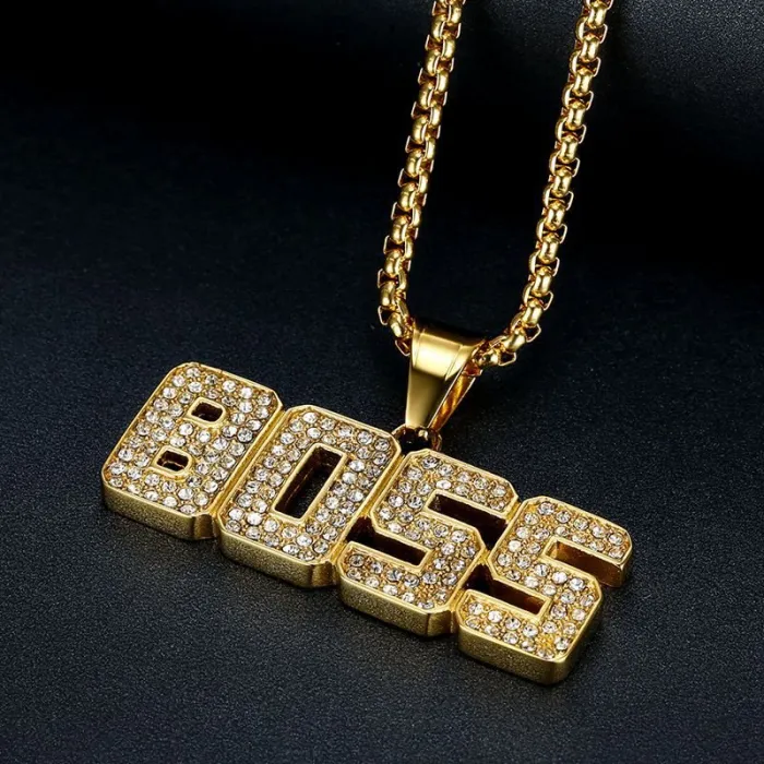 Wholesale Gold Plated Titanium Steel Pendant Necklace – Hip Hop Iced Out Jewelry Bulk Supplier Factory Price