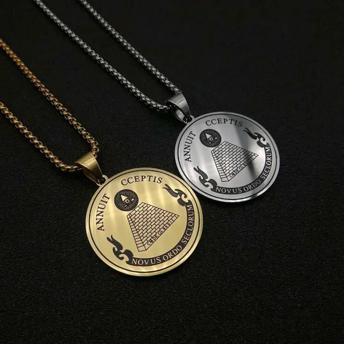 Wholesale Gold Plated Titanium Steel Eye of Providence Pendant Necklace – Hip Hop Religious Jewelry Bulk Supplier Factory Price