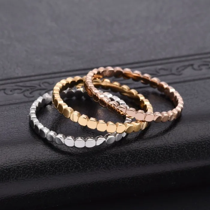 Wholesale 18K Gold Stainless Steel Ring – Women’s Cut Round Minimalist Jewelry Factory Price