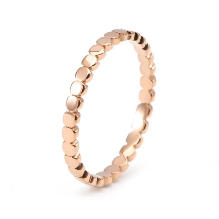 Wholesale 18K Gold Stainless Steel Ring – Women’s Cut Round Minimalist Jewelry Factory Price