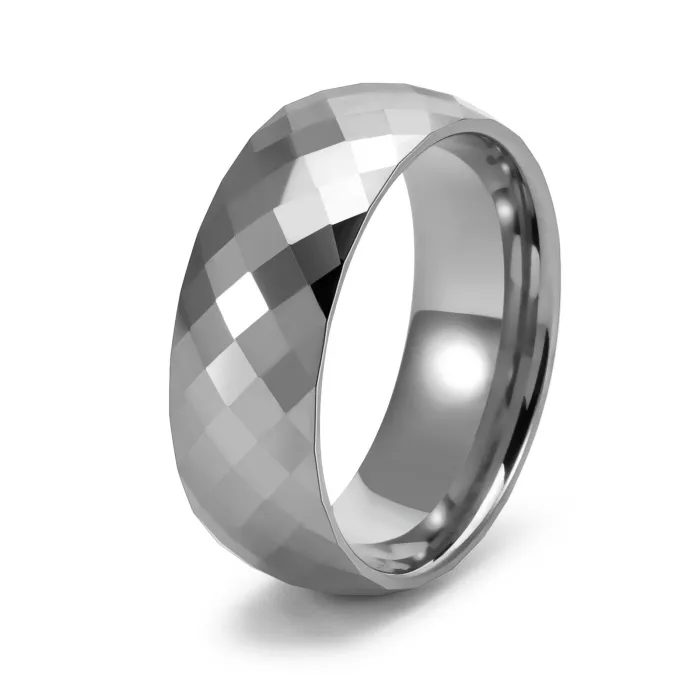Wholesale Tungsten Steel Ring – Diamond Pattern Couples Band Wide or Narrow Unique Jewelry Factory Price