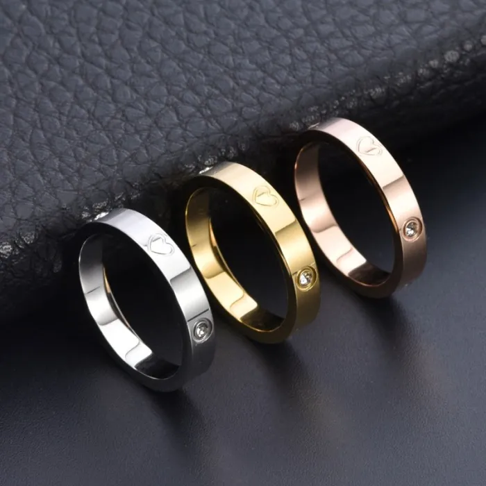 Wholesale Stainless Steel Heart CZ Ring – 18K Gold Plated Women’s Dainty Jewelry Factory Price