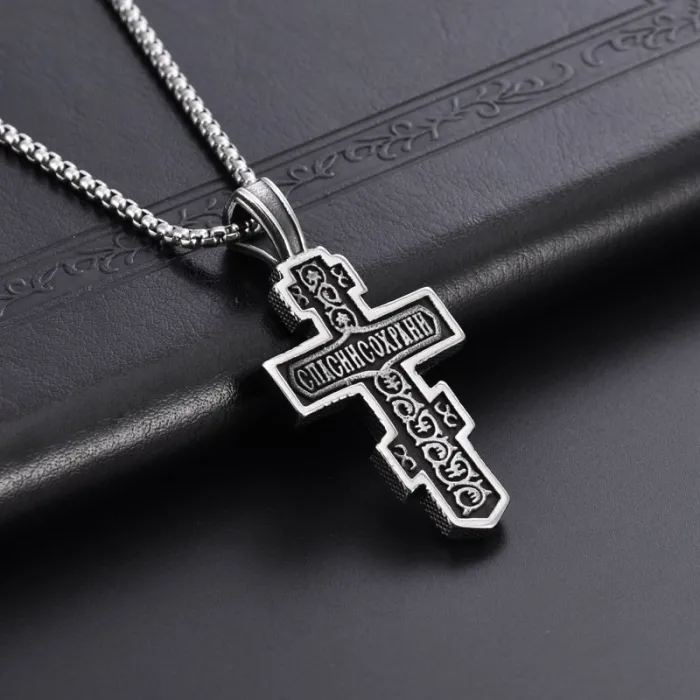 Wholesale Vintage Cross Pendant Necklace – Cast Stainless Steel Punk Style Men’s Jewelry Factory Price