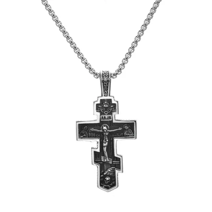 Wholesale Vintage Cross Pendant Necklace – Cast Stainless Steel Punk Style Men’s Jewelry Factory Price