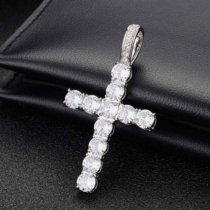 Wholesale Zircon Cross Necklace – Elegant Women’s Minimalist Luxury Pendant Jewelry Factory Price