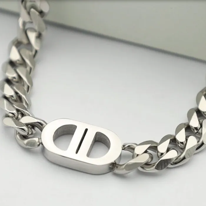 Wholesale Hip Hop Cuban Chain Necklace – 18K Gold Stainless Steel Double D Design Jewelry Factory Price