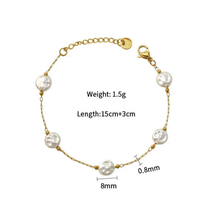 Stainless Steel Beaded Bracelet Set – Durable, Non-Tarnish, Trendy Jewelry for Women