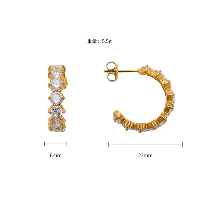 Wholesale 316 Stainless Steel Gold Plated Earrings – Trendy Jewelry for Women