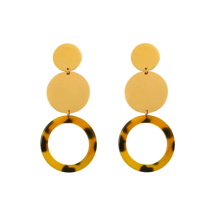 Wholesale Retro Bamboo Hoop Stainless Steel Earrings for Women
