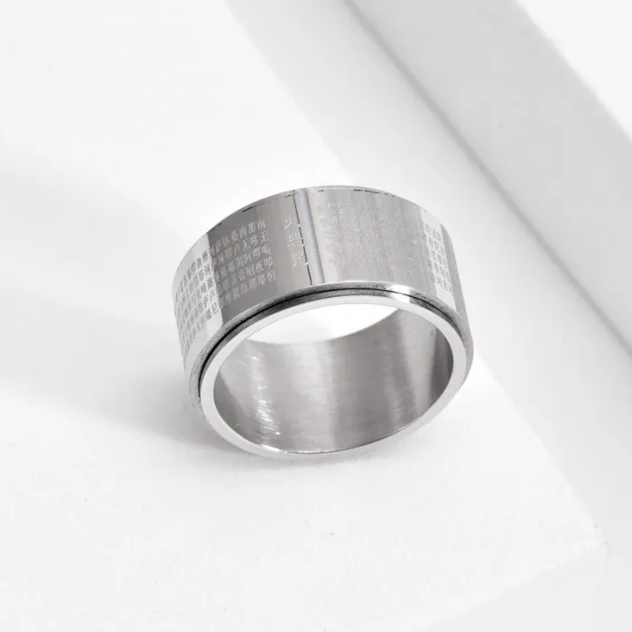 Wholesale Stainless Steel Rotatable Ring 12MM Wide Band | Bulk Supplier Factory Price Men's Jewelry