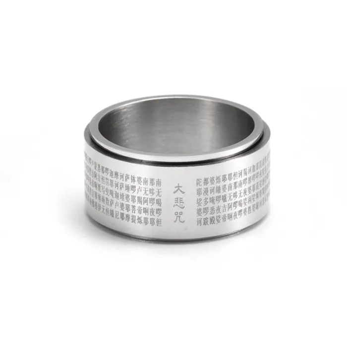 Wholesale Stainless Steel Rotatable Ring 12MM Wide Band | Bulk Supplier Factory Price Men's Jewelry