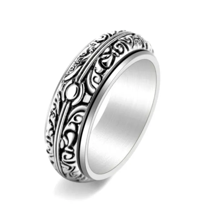 Wholesale Vintage Astronomical Sphere Rotatable Ring | Bulk Supplier Factory Price Stainless Steel Jewelry