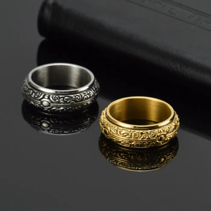 Wholesale Vintage Astronomical Sphere Rotatable Ring | Bulk Supplier Factory Price Stainless Steel Jewelry