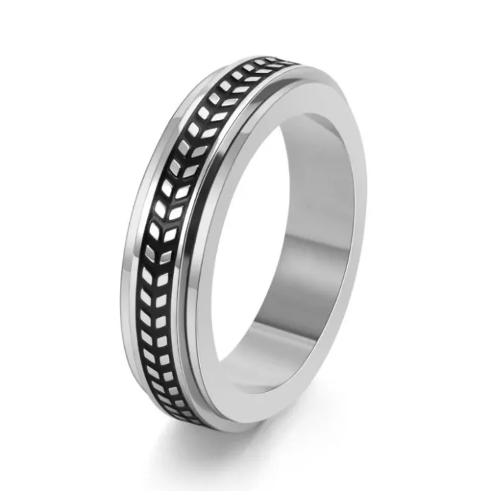 Wholesale Olive Leaf Rotatable Ring Stainless Steel | Bulk Supplier Factory Price Unisex Jewelry