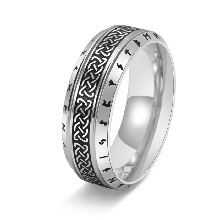 Wholesale Celtic Knot Viking Ring Antique Gold Stainless Steel | Bulk Supplier Factory Price Men's Vintage Jewelry