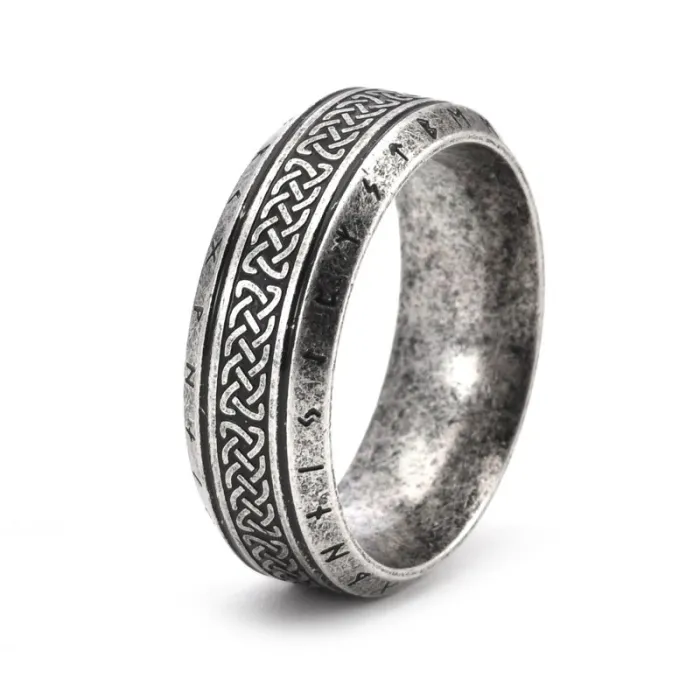 Wholesale Celtic Knot Viking Ring Antique Gold Stainless Steel | Bulk Supplier Factory Price Men's Vintage Jewelry