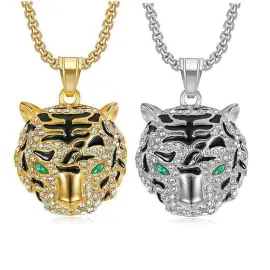 Wholesale Gold Plated Titanium Steel Tiger Head Pendant Necklace – Hip Hop Iced Out Jewelry Bulk Supplier Factory Price - Jewelryto