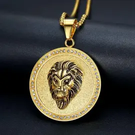 Wholesale Gold Plated Titanium Steel Lion Head Pendant Necklace – Hip Hop Iced Out Jewelry Bulk Supplier Factory Price - Jewelryto