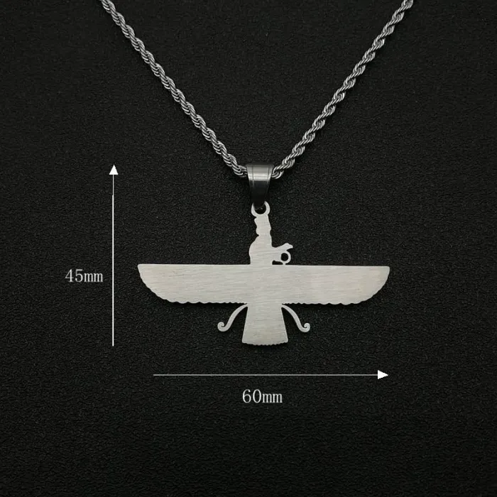 Wholesale Gold Plated Stainless Steel Zoroastrian Pendant Necklace – Hip Hop Religious Jewelry Bulk Supplier Factory Price