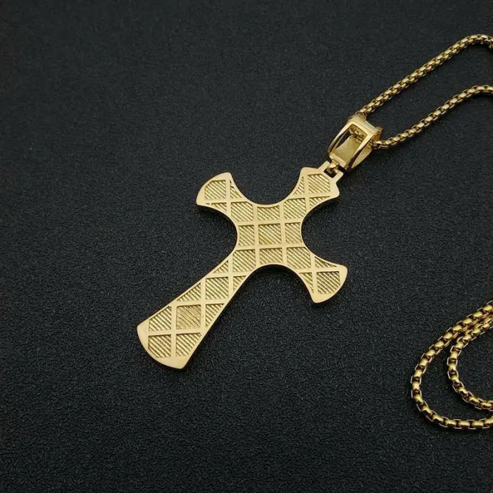 Wholesale Gold Plated Titanium Steel Pendant Necklace – Hip Hop Iced Out Jewelry Bulk Supplier Factory Price