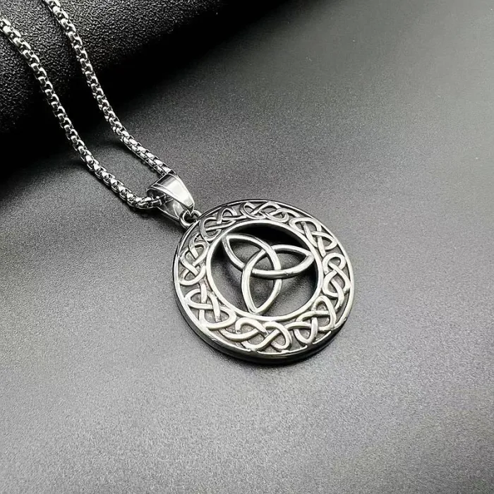 Wholesale Gold Plated Titanium Steel Celtic Knot Pendant Necklace – Viking Norse Jewelry Bulk Supplier Factory Price