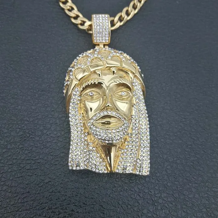Wholesale Gold Plated Titanium Steel Pendant Necklace – Hip Hop Iced Out Jewelry Bulk Supplier Factory Price