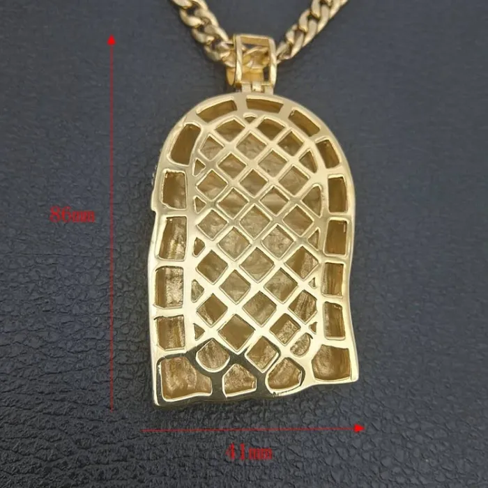Wholesale Gold Plated Titanium Steel Pendant Necklace – Hip Hop Iced Out Jewelry Bulk Supplier Factory Price