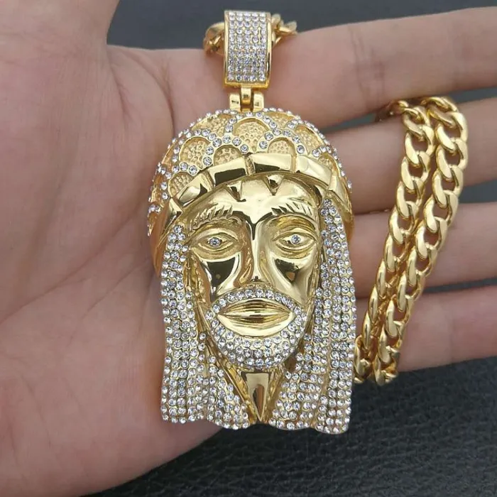 Wholesale Gold Plated Titanium Steel Pendant Necklace – Hip Hop Iced Out Jewelry Bulk Supplier Factory Price