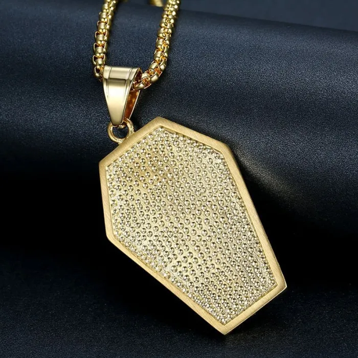 Wholesale Gold Plated Titanium Steel Anubis Wolf Head Pendant Necklace – Egyptian Hip Hop Iced Out Jewelry Bulk Supplier Factory Price