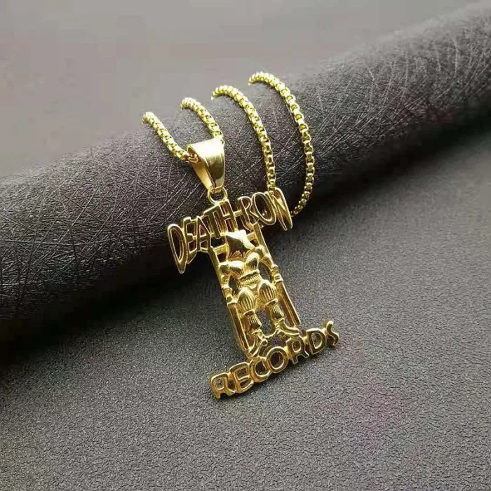 Wholesale Gold Plated Titanium Steel Prisoner Pendant Necklace – Hip Hop Jewelry Bulk Supplier Factory Price